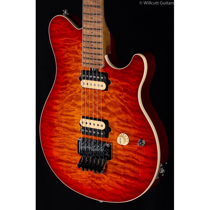 ernie-ball-music-man-willcutt-limited-axis-lava-burst-quilt-floyd-rose Ernie Ball Music Man Willcutt Limited Axis Lava Burst Quilt Floyd Rose
