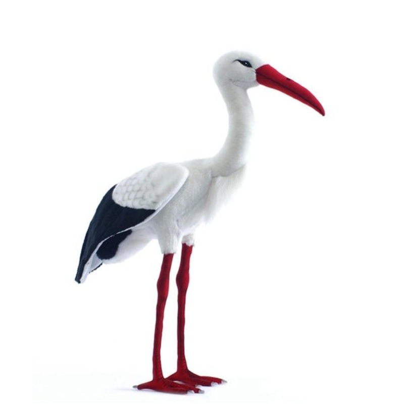 hansa-creations-stork-adult-27-5-tall-stuffed-animal-toy-3516-white Hansa Creations STORK ADULT 27.5'' Tall Stuffed Animal Toy 3516 White