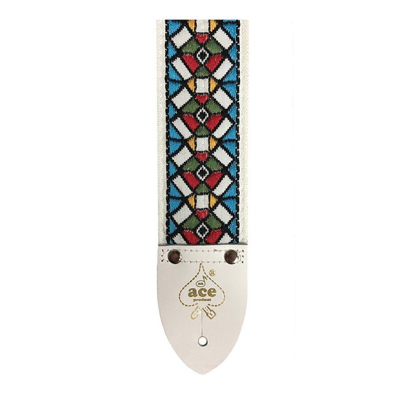 ace-dn-ace03-stained-glass-2-vintage-reissue-guitar-strap Ace DN-ACE03 Stained Glass 2" Vintage Reissue Guitar Strap