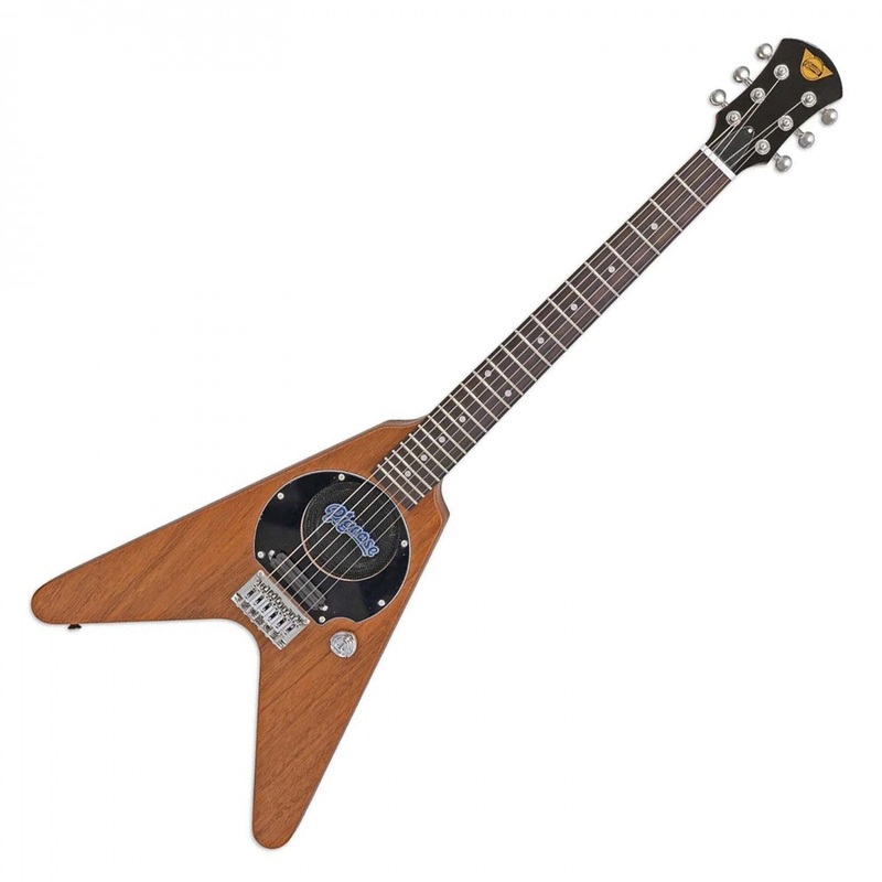 pignose-pgg-200v-flying-v-with-built-in-speaker-stained-brown Pignose PGG-200V, Flying V With Built In Speaker - Stained Brown