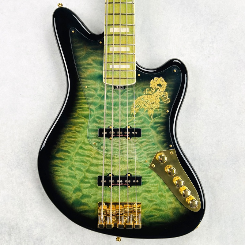 esp-tricksy-d-espairsray-zero-signature-model-5-string-bass-2009-black-green-sunburst ESP TRICKSY D'espairsRay ZERO Signature Model 5-String Bass 2009 - Black & Green Sunburst