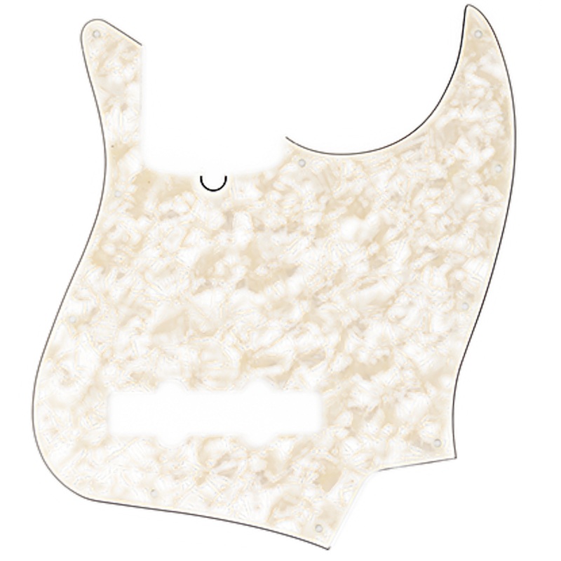 fender-10-hole-aged-white-pearl-contemporary-jazz-bass-pickguard Fender 10-Hole Aged White Pearl Contemporary Jazz Bass Pickguard
