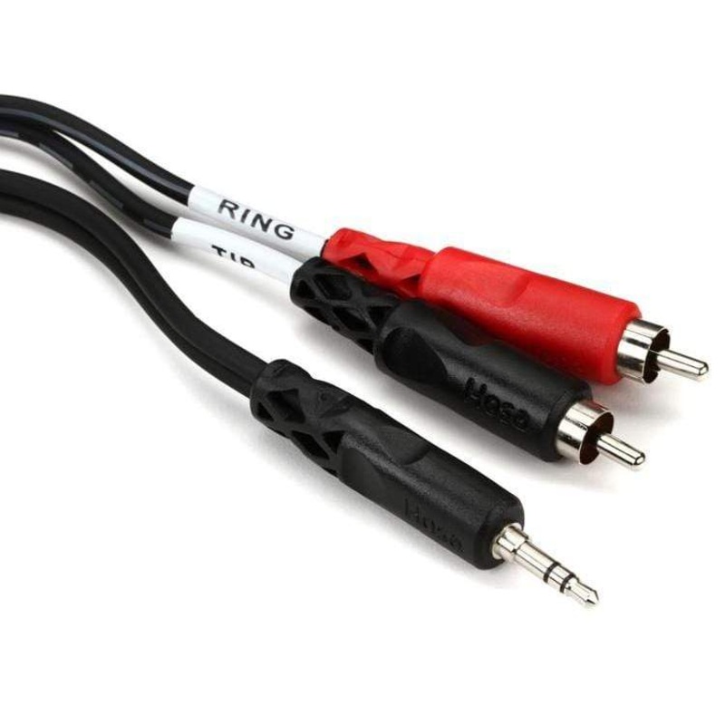 hosa-cmr-210-stereo-breakout-3-5-mm-trs-to-dual-rca-10-ft HOSA CMR-210 Stereo Breakout, 3.5 mm TRS to Dual RCA, 10 ft