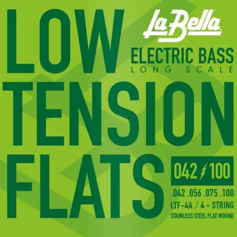 la-bella-strings-ltf-4a-low-tension-flatwound-electric-bass-guitar-strings-042-100 La Bella Strings LTF-4A Low Tension Flatwound Electric Bass Guitar Strings .042 -.100