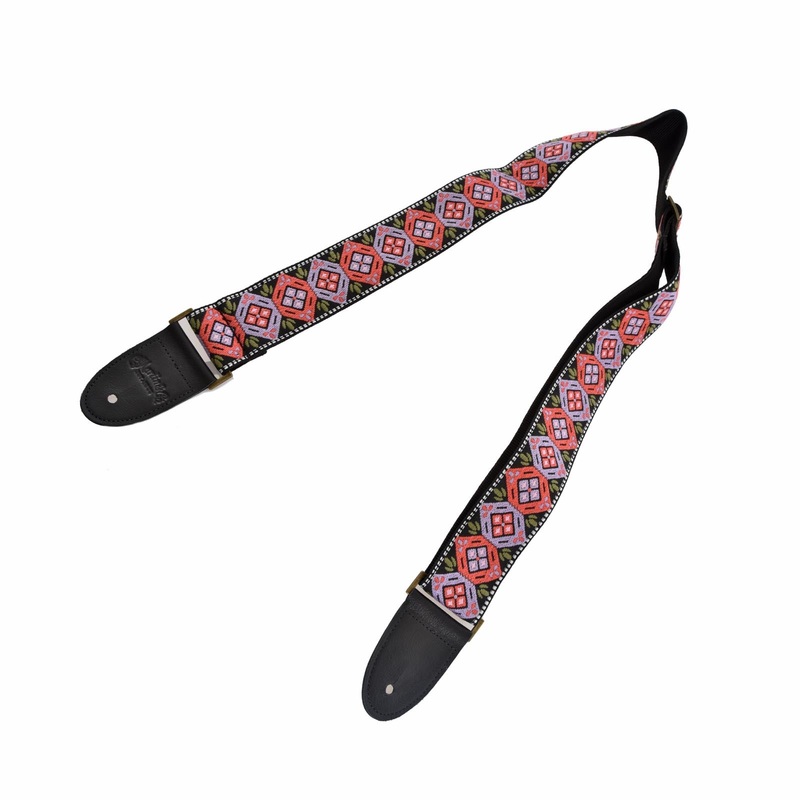 martin-jacquard-guitar-strap-lilac-coral-gems Martin Jacquard Guitar Strap, Lilac Coral Gems