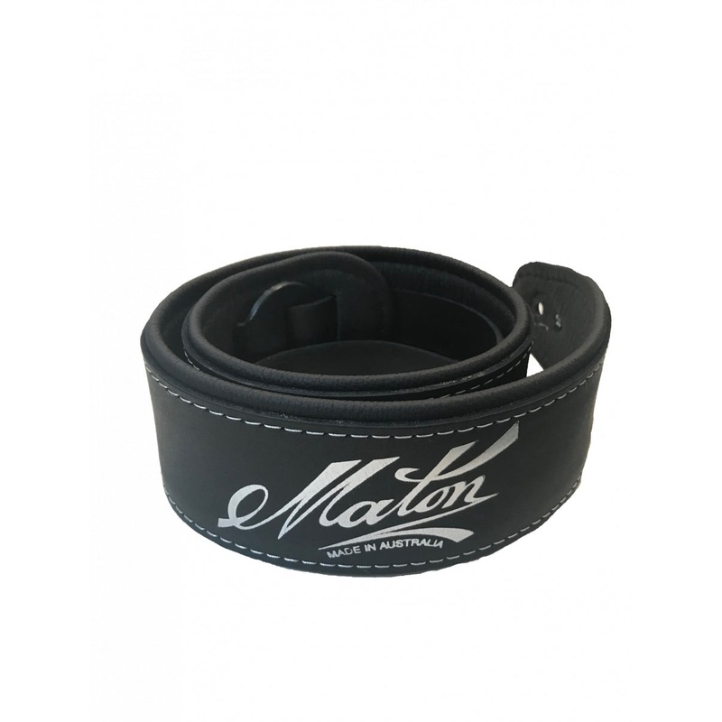 maton-guitars-genuine-deluxe-leather-guitar-strap-black Maton Guitars Genuine Deluxe Leather Guitar Strap Black