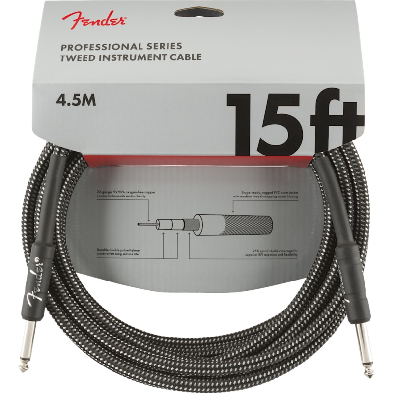 fender-professional-series-gray-tweed-15-foot-instrument-cable Fender Professional Series Gray Tweed 15 Foot Instrument Cable