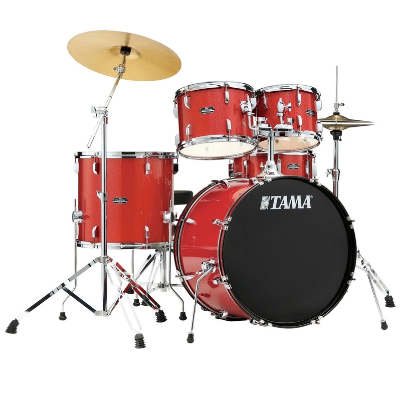 tama-stagestar-5-piece-complete-drum-set-candy-red-sparkle Tama Stagestar 5-piece Complete Drum Set, Candy Red Sparkle