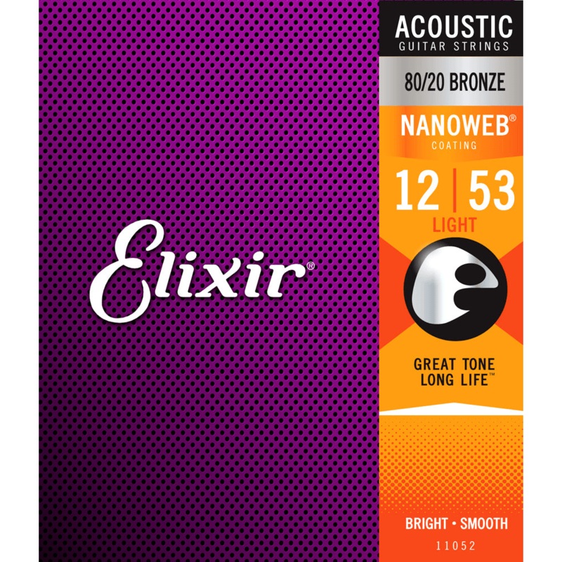 elixir-nanoweb-80-20-bronze-light-acoustic-guitar-strings-12-53 Elixir Nanoweb 80/20 Bronze Light Acoustic Guitar Strings 12-53