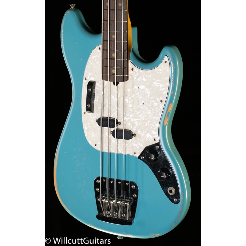 fender-jmj-road-worn-mustang-bass-faded-daphne-blue-723-bass-guitar Fender JMJ Road Worn Mustang Bass Faded Daphne Blue (723) Bass Guitar