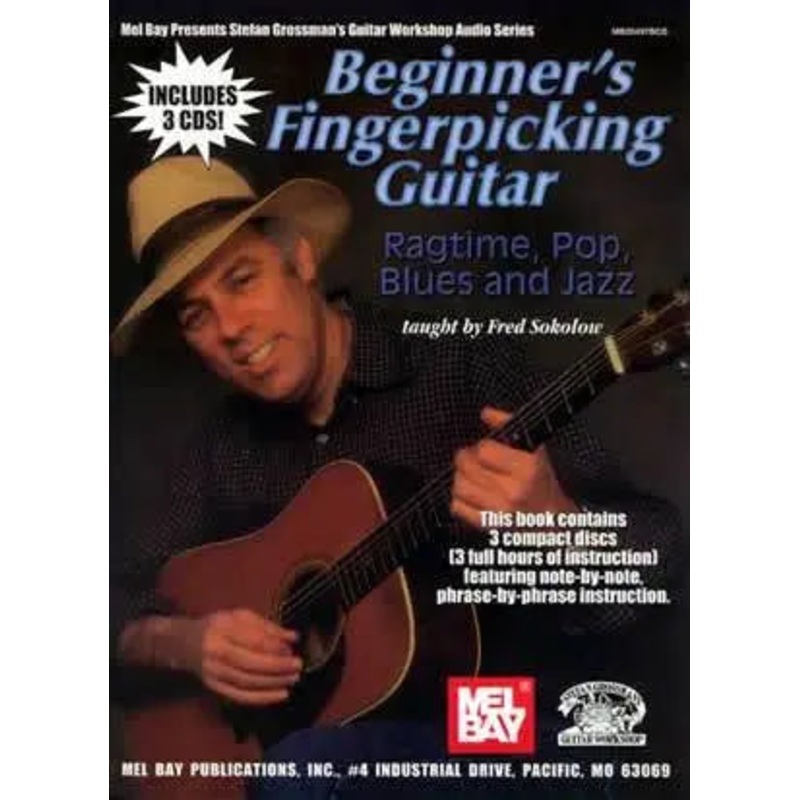 beginner-s-fingerpicking-guitar-ragtime-pop-blues-and-jazz-book-3-cd-set Beginner's Fingerpicking Guitar: Ragtime, Pop, Blues and Jazz Book/3-CD Set