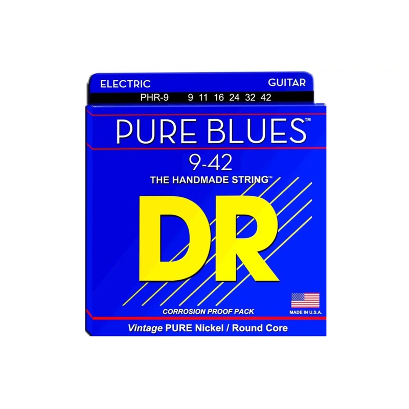 dr-strings-phr-9-light-pure-blues-pure-nickel-electric-9-42-guitar-strings DR Strings PHR-9 Light Pure Blues Pure Nickel Electric 9-42 Guitar Strings