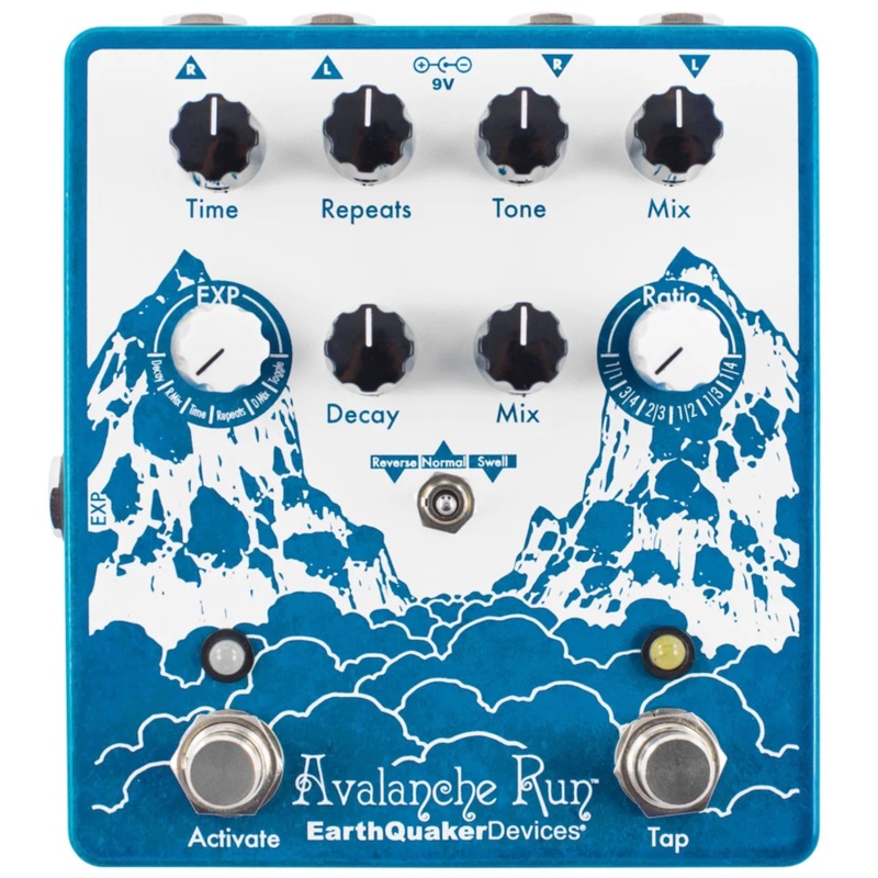 earthquaker-devices-avalanche-run-v2-stereo-delay-and-reverb-effects-pedal EarthQuaker Devices Avalanche Run V2 Stereo Delay and Reverb Effects Pedal