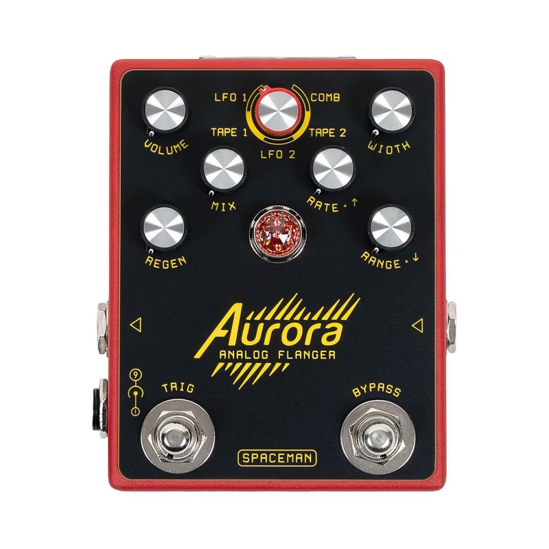 spaceman-effects-aurora-analog-flanger-effect-pedal-red Spaceman Effects Aurora Analog Flanger Effect Pedal Red