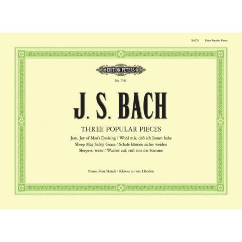 bach-johann-sebastian-three-popular-pieces-arranged-for-piano-duet-jesu-joy-of-mans-desiring-sheep-may-safely-graze-sleepers-wake Bach, Johann Sebastian: Three Popular Pieces, Arranged for Piano Duet Jesu, Joy of Mans Desiring; Sheep May Safely Graze; Sleepers, wake