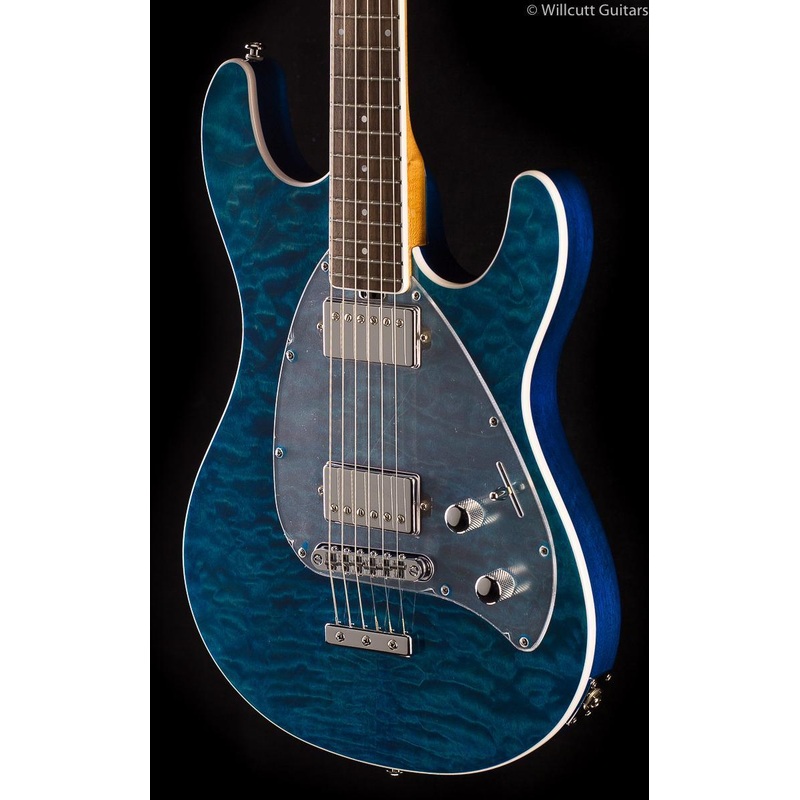 ernie-ball-music-man-steve-morse-hh-tahitian-blue-quilt Ernie Ball Music Man Steve Morse HH Tahitian Blue Quilt