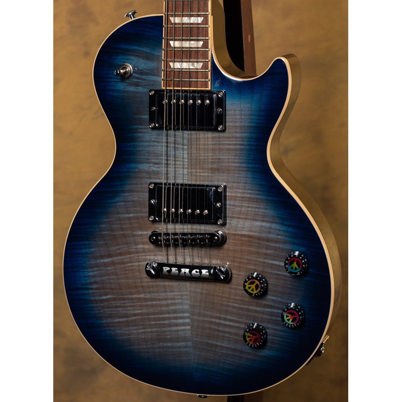 2014-gibson-les-paul-peace-tranquility-blue-burst 2014 Gibson Les Paul Peace Tranquility Blue Burst