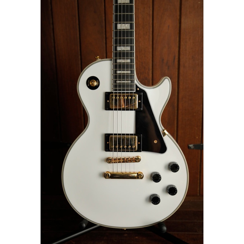 epiphone-les-paul-custom-alpine-white-guitar-pre-owned Epiphone Les Paul Custom Alpine White Guitar Pre-Owned