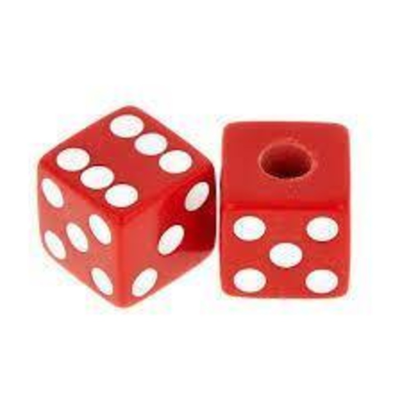 red-dice-knobs-2-pack-universal-for-guitar-and-bass Red Dice Knobs - 2 Pack - Universal for Guitar and Bass