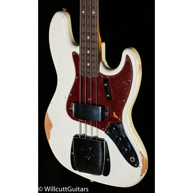 fender-custom-shop-1961-jazz-bass-heavy-relic-aged-olympic-white-542 Fender Custom Shop 1961 Jazz Bass Heavy Relic Aged Olympic White (542)