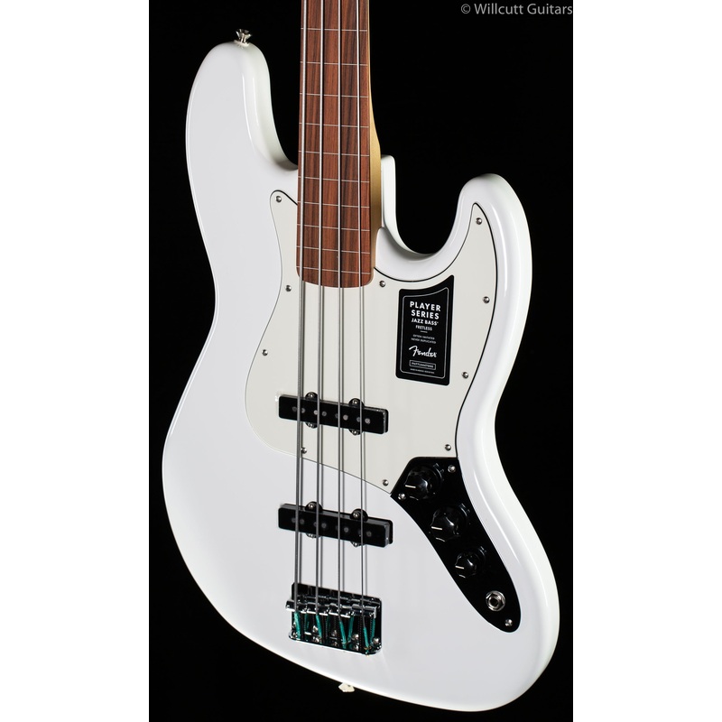 fender-player-jazz-bass-fretless-pau-ferro-polar-white-bass-guitar Fender Player Jazz Bass Fretless Pau Ferro Polar White Bass Guitar