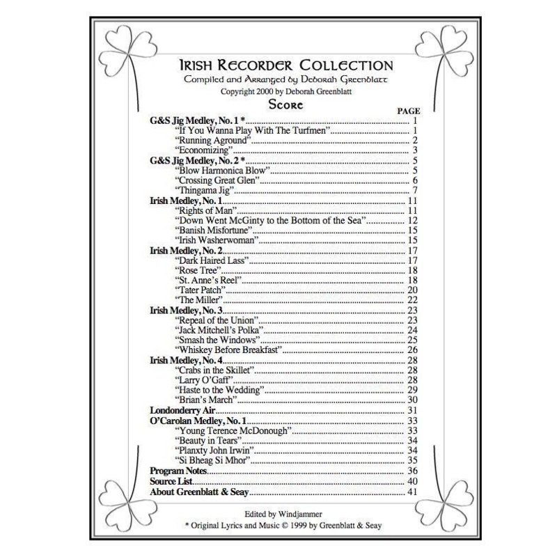 irish-recorder-quartet-collection-score Irish Recorder Quartet Collection - Score