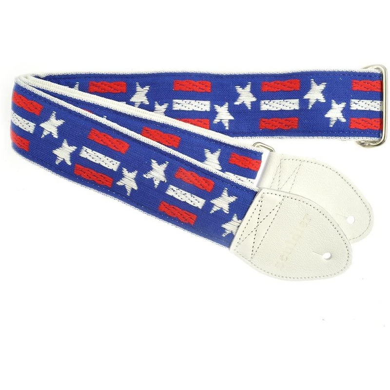 souldier-gs0303wh02wh-stars-and-bars-guitar-strap Souldier GS0303WH02WH Stars and Bars Guitar Strap