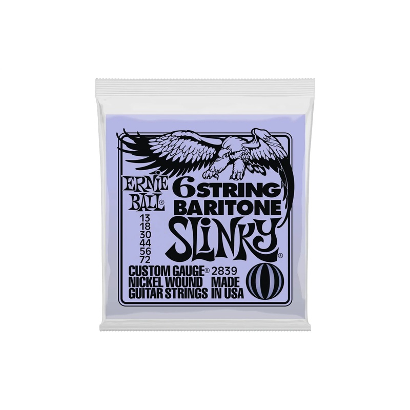 ernie-ball-slinky-small-ball-end-6-string-baritone-guitar-strings-13-72-gauge Ernie Ball Slinky Small Ball End 6-String Baritone Guitar Strings - 13-72 Gauge