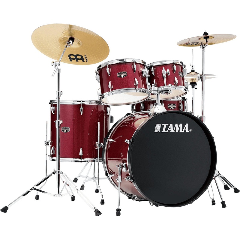 tama-imperialstar-ie52c-5-piece-complete-drum-set-with-snare-drum-and-meinl-cymbals-candy-apple-mist Tama Imperialstar IE52C 5-piece Complete Drum Set with Snare Drum and Meinl Cymbals - Candy Apple Mist