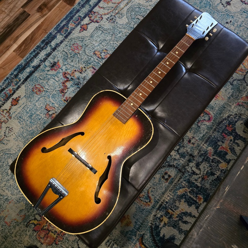 1950s-mystery-archtop-sunburst-european-possibly-framus 1950s Mystery Archtop - Sunburst - European, Possibly Framus