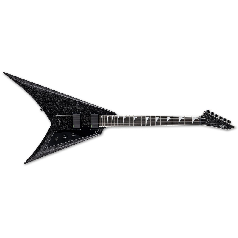 esp-ltd-kh-v-kirk-hammett-electric-guitar-black-sparkle-lkhvblksp ESP LTD KH-V Kirk Hammett Electric Guitar, Black Sparkle LKHVBLKSP