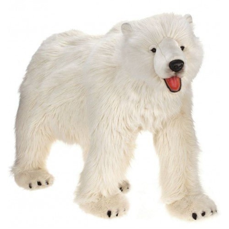 hansa-creations-polar-bear-life-size-53-l-stuffed-animal-toy-3639 Hansa Creations POLAR BEAR Life Size 53''L Stuffed Animal Toy, 3639