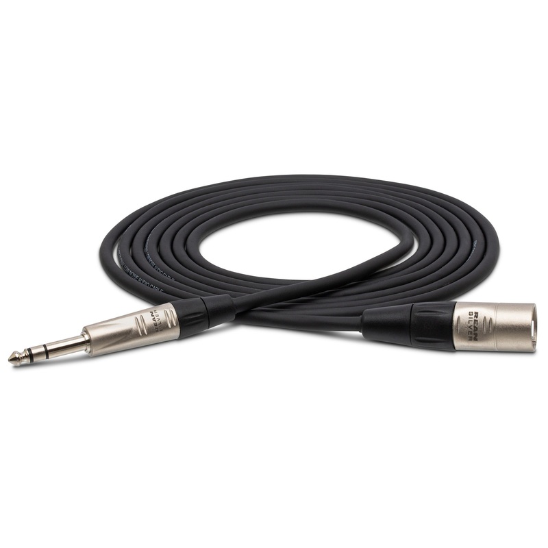 hosapro-balanced-interconnect-rean-1-4-trs-to-xlr3m-5ft-hsx-005 HosaPro Balanced Interconnect REAN 1/4" TRS to XLR3M - 5ft - HSX-005