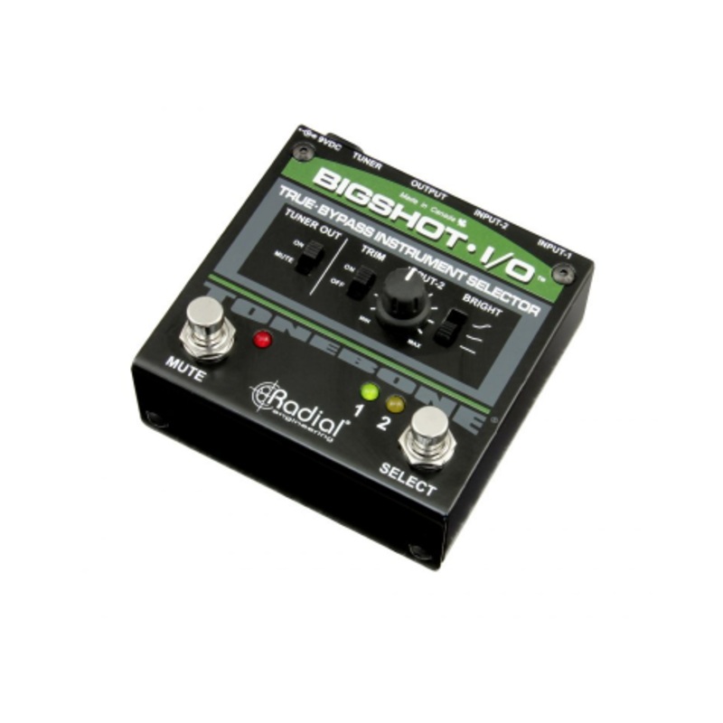 radial-engineering-bigshot-i-o-true-bypass-instrument-switcher-pedal Radial Engineering BigShot I/O True Bypass Instrument Switcher Pedal