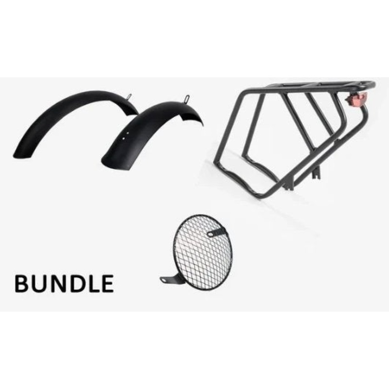 revi-bike-cheetah-rear-rack-tail-light-fender-headlight-protector-bundle Revi Bike Cheetah Rear Rack, Tail Light, Fender, Headlight Protector Bundle