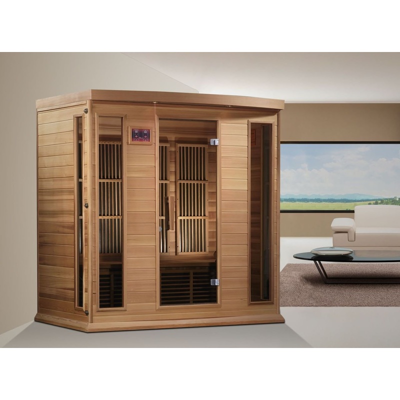 golden-designs-maxxus-mx-k406-01-ced-low-emf-4-person-far-infrared-sauna-canadian-red-cedar Golden Designs Maxxus MX-K406-01 CED Low EMF 4 Person FAR Infrared Sauna, Canadian RED CEDAR