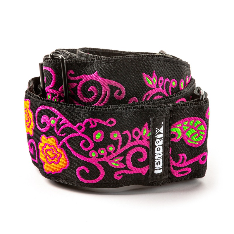 jim-dunlop-jh22-jimi-hendrix-guitar-strap-backlight-monterey-pink Jim Dunlop JH22 Jimi Hendrix Guitar Strap - Backlight Monterey Pink