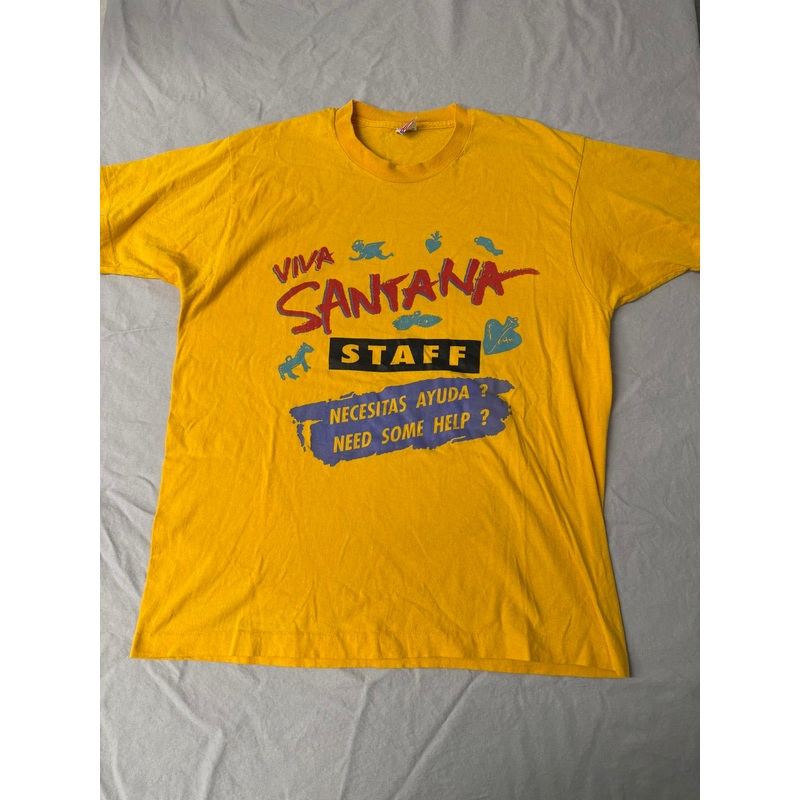 vtg-viva-santana-tour-t-shirt-staff-single-stitch-tee-xl-yellow VTG Viva Santana Tour T-shirt Staff Single Stitch Tee XL Yellow