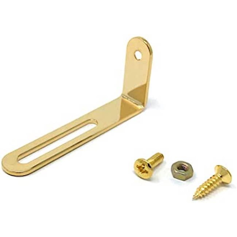 allparts-ap-0620-002-gold-pickguard-bracket-with-mounting-hardware Allparts AP-0620-002 Gold Pickguard Bracket with Mounting Hardware