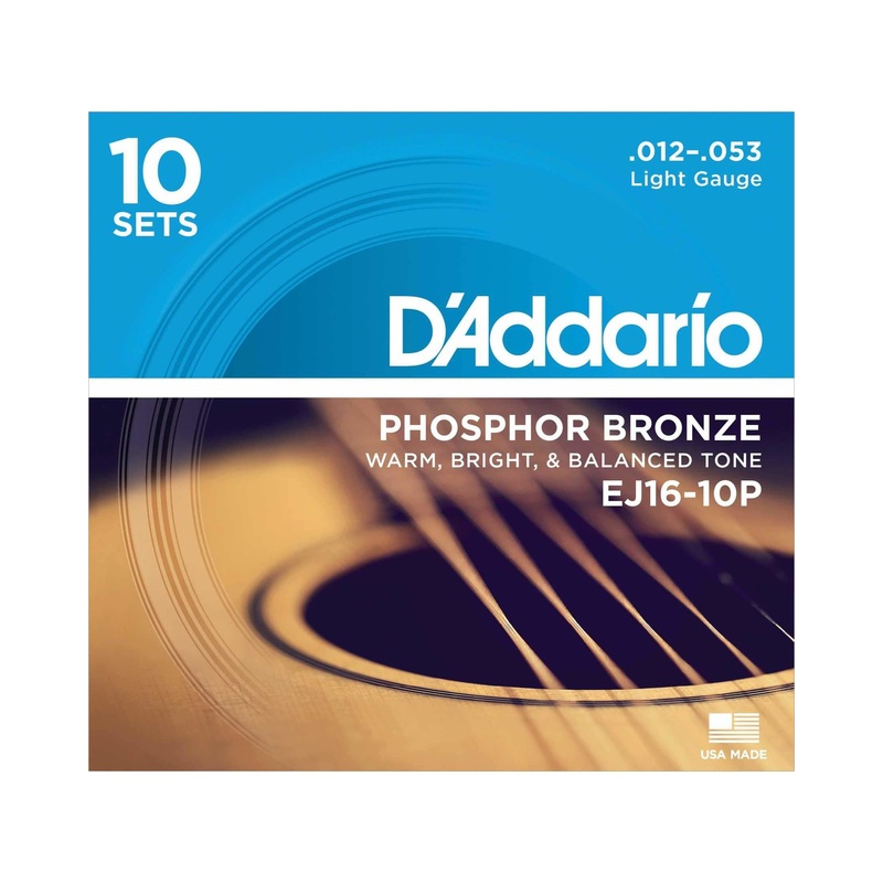 d-addario-ej16-phosphor-bronze-acoustic-guitar-strings-light-10-pack D'Addario EJ16 Phosphor Bronze Acoustic Guitar Strings, Light (10-Pack)