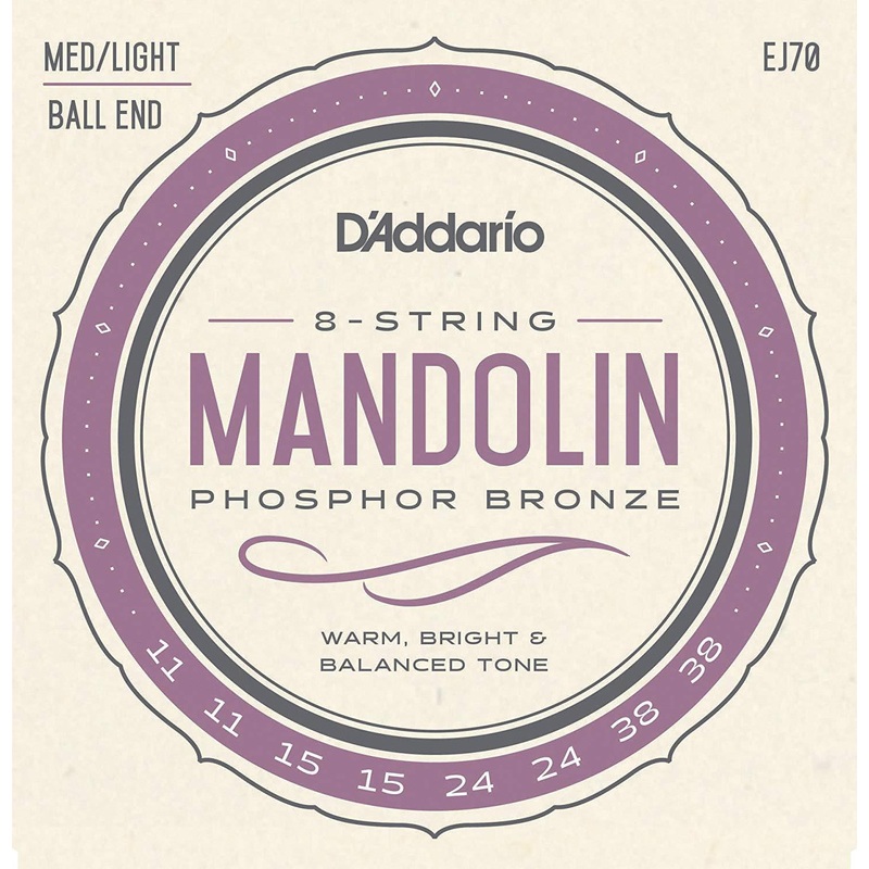 d-addario-mandolin-ball-end-medium-light-phosphor-bronze-strings-ej70 D'Addario Mandolin Ball End, Medium/Light Phosphor Bronze Strings EJ70