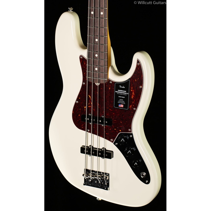 fender-american-professional-ii-jazz-bass-olympic-white-rosewood-fingerboard Fender American Professional II Jazz Bass Olympic White Rosewood Fingerboard