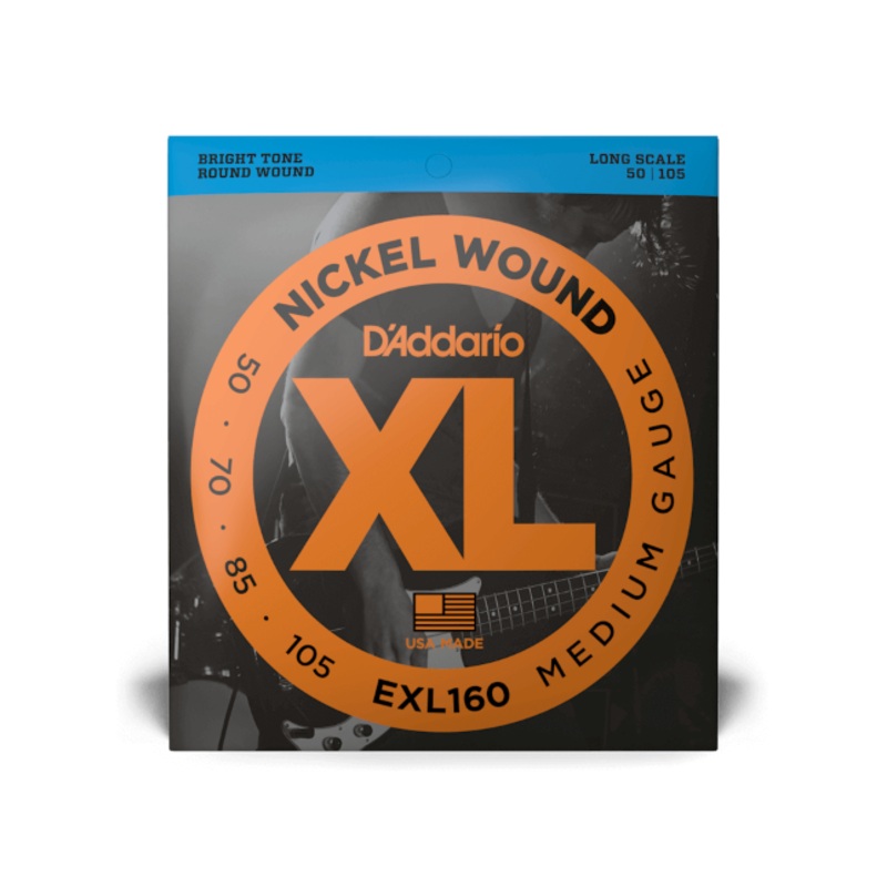 d-addario-exl160-50-105-medium-long-scale-xl-nickel-bass-strings D'Addario EXL160 50-105 Medium, Long Scale, XL Nickel Bass Strings