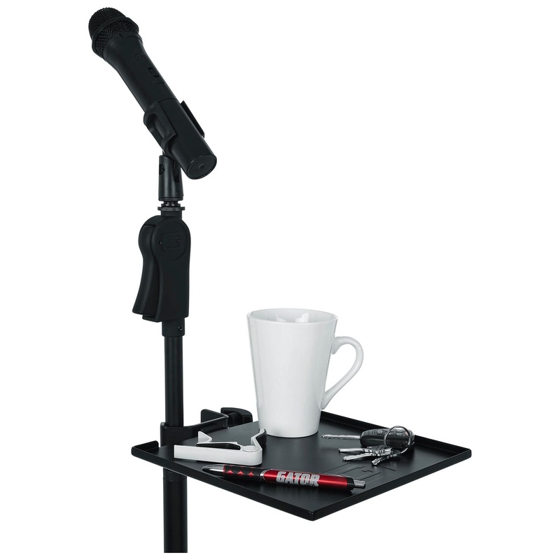 gator-9-x-9-mic-stand-accessory-shelf Gator 9" x 9" Mic Stand Accessory Shelf