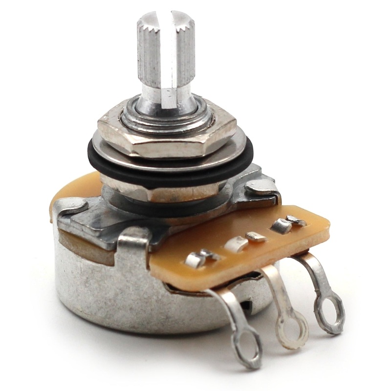 cts-500k-potentiometer-for-guitar-short-split-shaft-audio-taper-aluminum-15-tolerance CTS 500k Potentiometer for Guitar - Short Split Shaft, Audio Taper, Aluminum, 15% Tolerance
