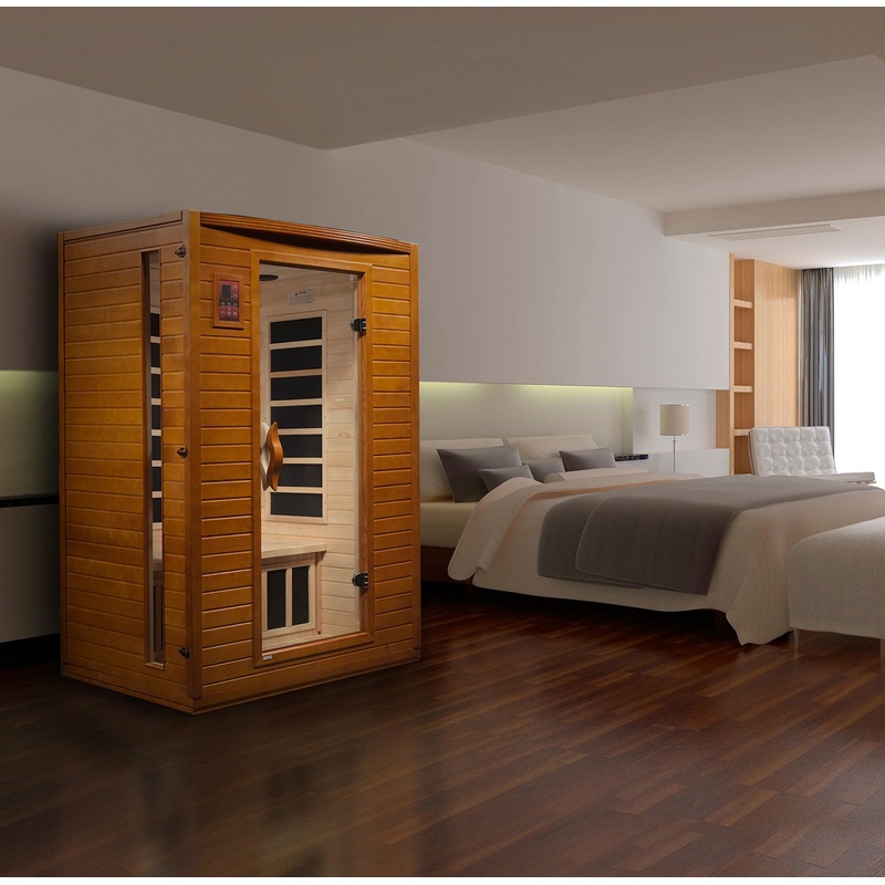 golden-designs-dyn-6202-03-versailles-dynamic-low-emf-2-person-far-infrared-sauna-honey-dark-stain Golden Designs DYN-6202-03 "VERSAILLES" Dynamic Low EMF 2 Person FAR Infrared Sauna Honey Dark Stain