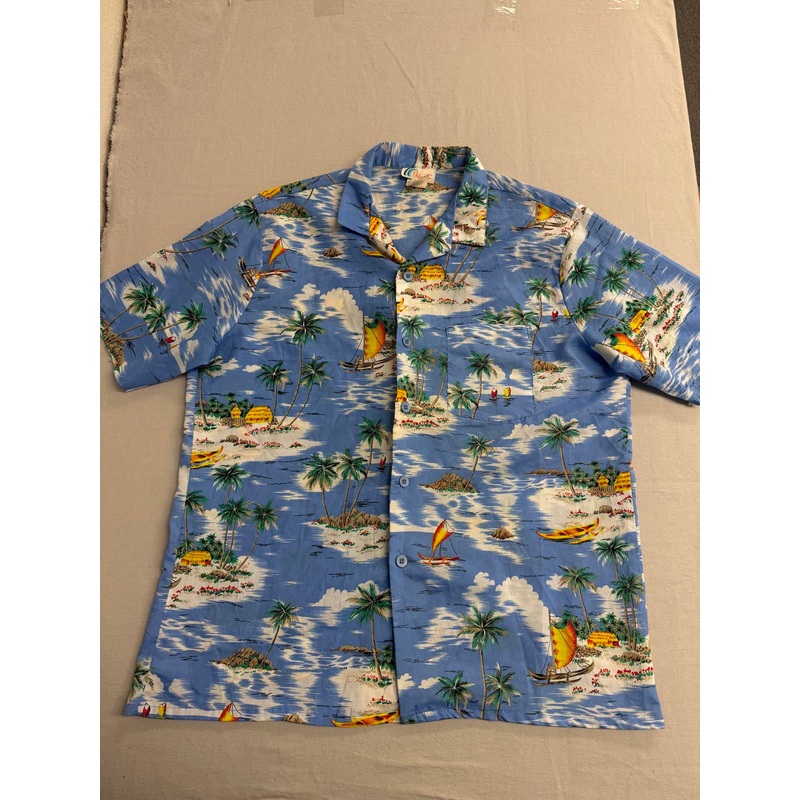 island-mens-hawaiian-shirt-outrigger-made-in-hawaii-shirt-xl-blue Island Mens Hawaiian Shirt Outrigger Made in Hawaii Shirt XL Blue