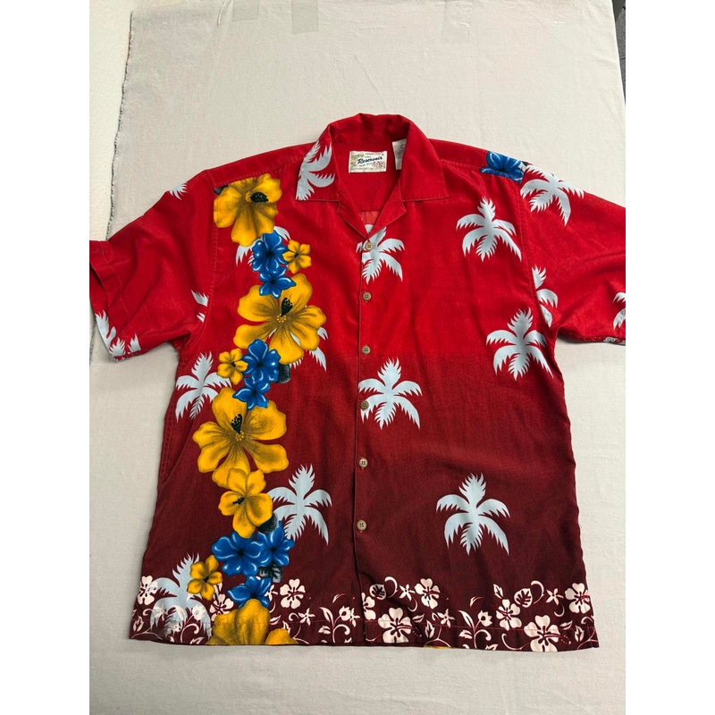 mens-hawaiian-shirt-plumeria-floewrs-reservoir-l-red Mens Hawaiian Shirt Plumeria Floewrs Reservoir - L Red