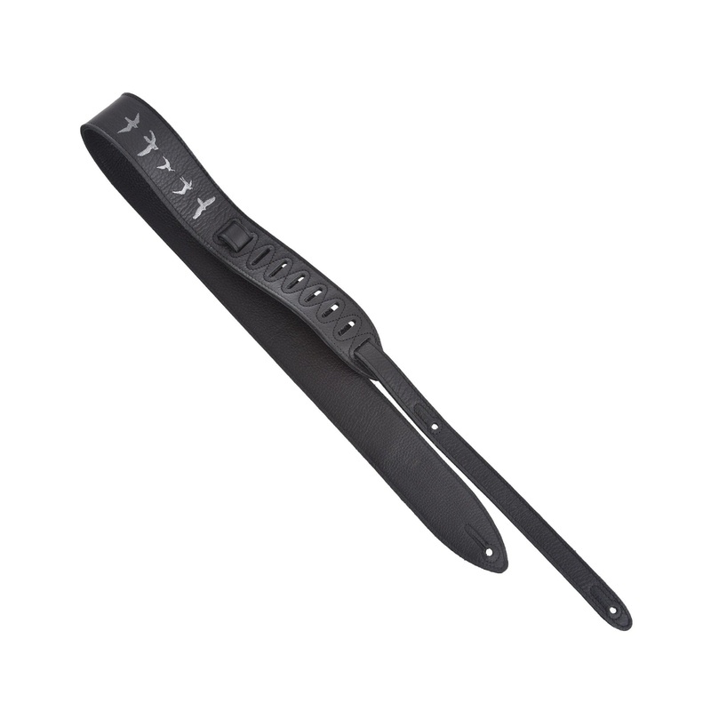 prs-premium-leather-birds-strap-black PRS Premium Leather Birds Strap, Black