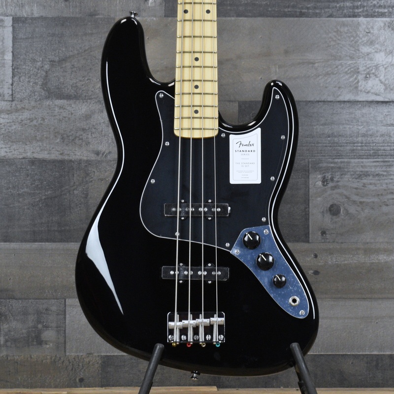 fender-standard-jazz-bass-maple-fingerboard-black Fender Standard Jazz Bass Maple Fingerboard - Black